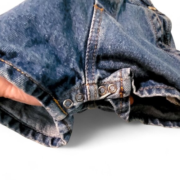 Vintage Ralph Lauren Baby Denim Bib Overalls 3–6M | Med Wash, Adj Straps & Snaps - Picture 10 of 12